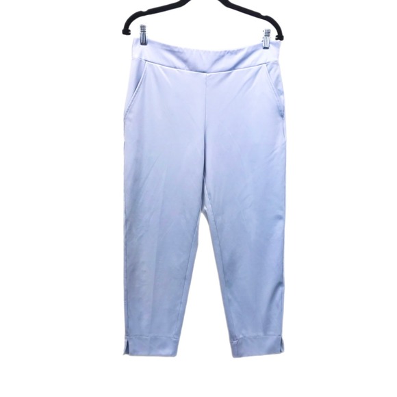 RACHEL ZOE High Rise Blue Elastic Waist Ankle Pants With Pockets‎ Size M - Picture 1 of 5